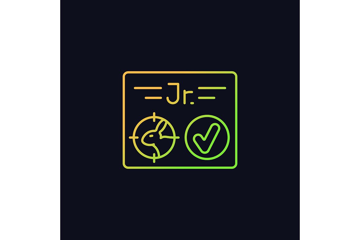 Hunting gradient icons set for dark and light mode