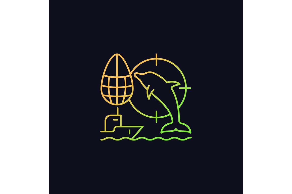 Hunting gradient icons set for dark and light mode