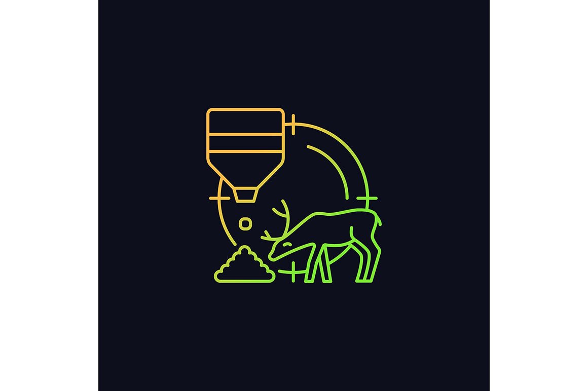 Hunting gradient icons set for dark and light mode