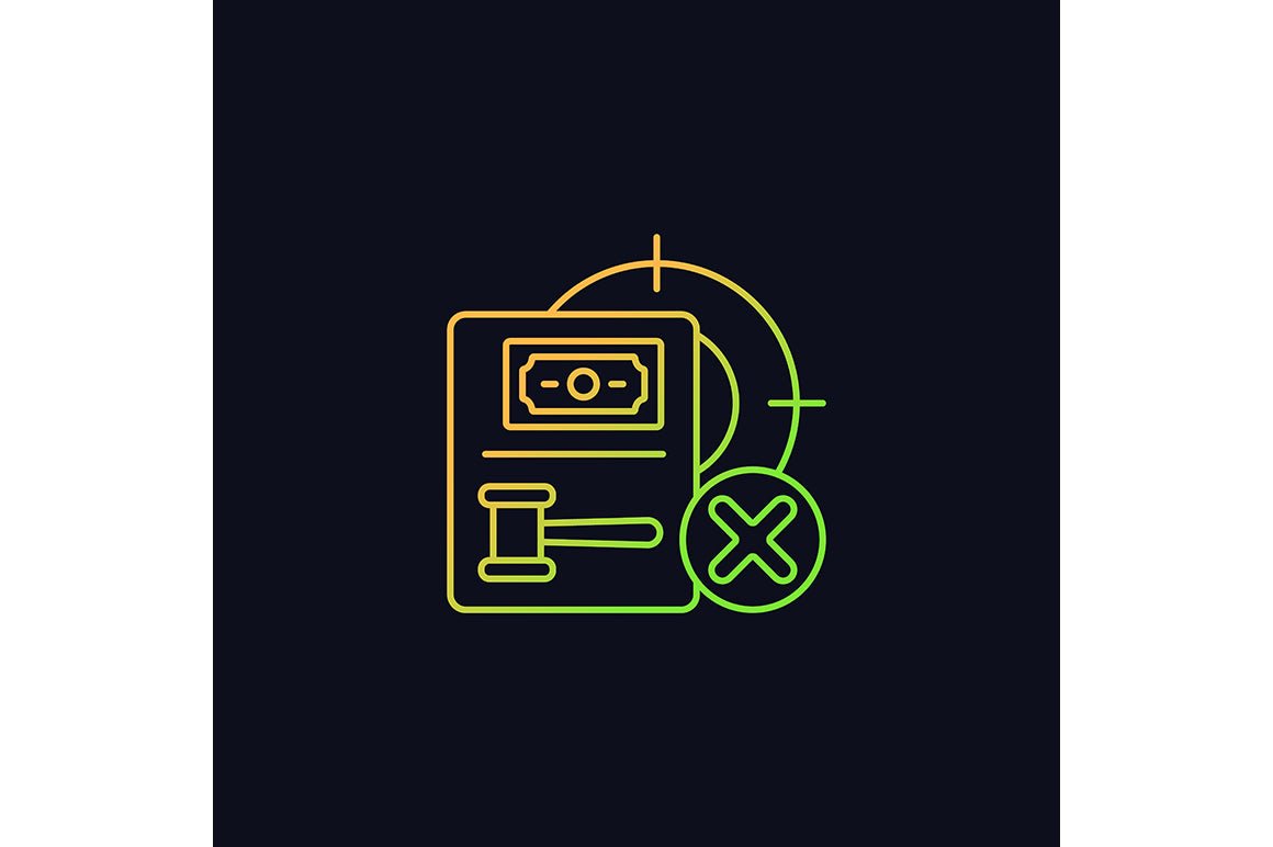 Hunting gradient icons set for dark and light mode