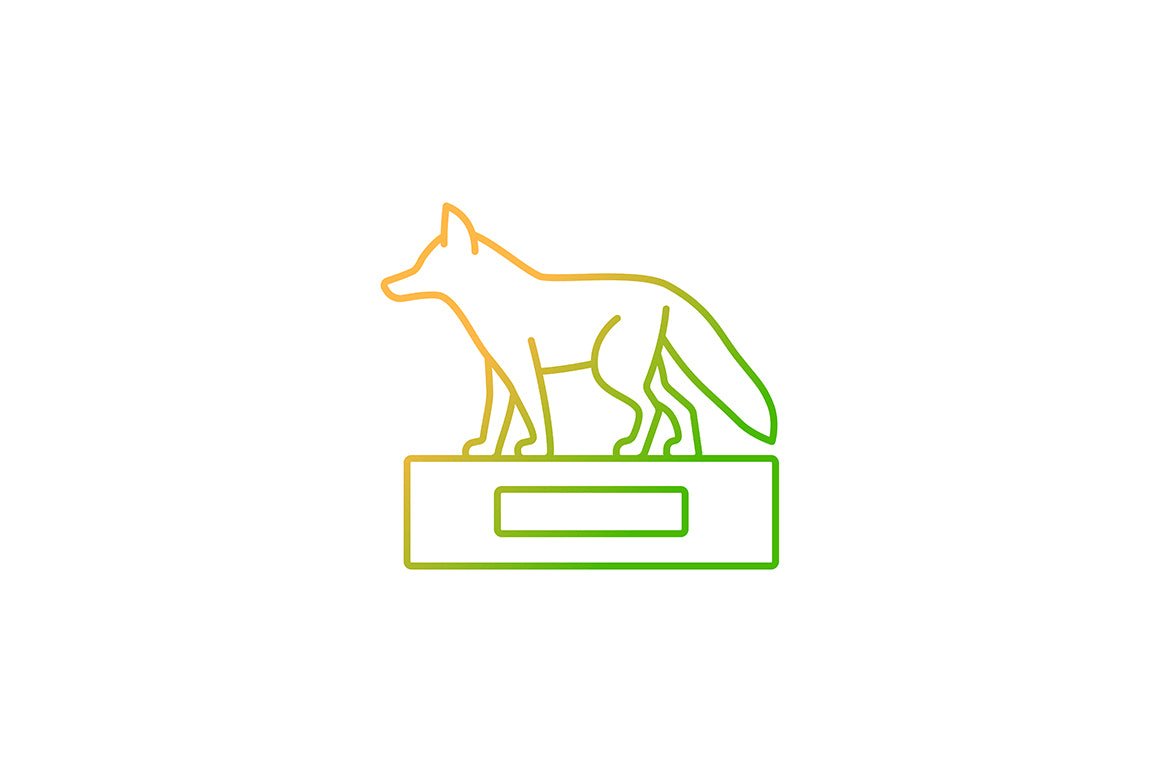 Hunting gradient icons set for dark and light mode