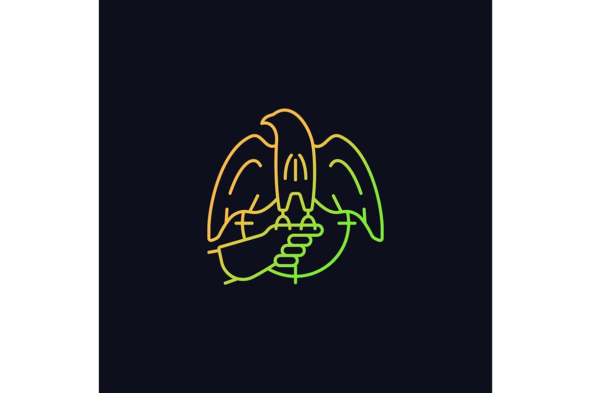 Hunting gradient icons set for dark and light mode
