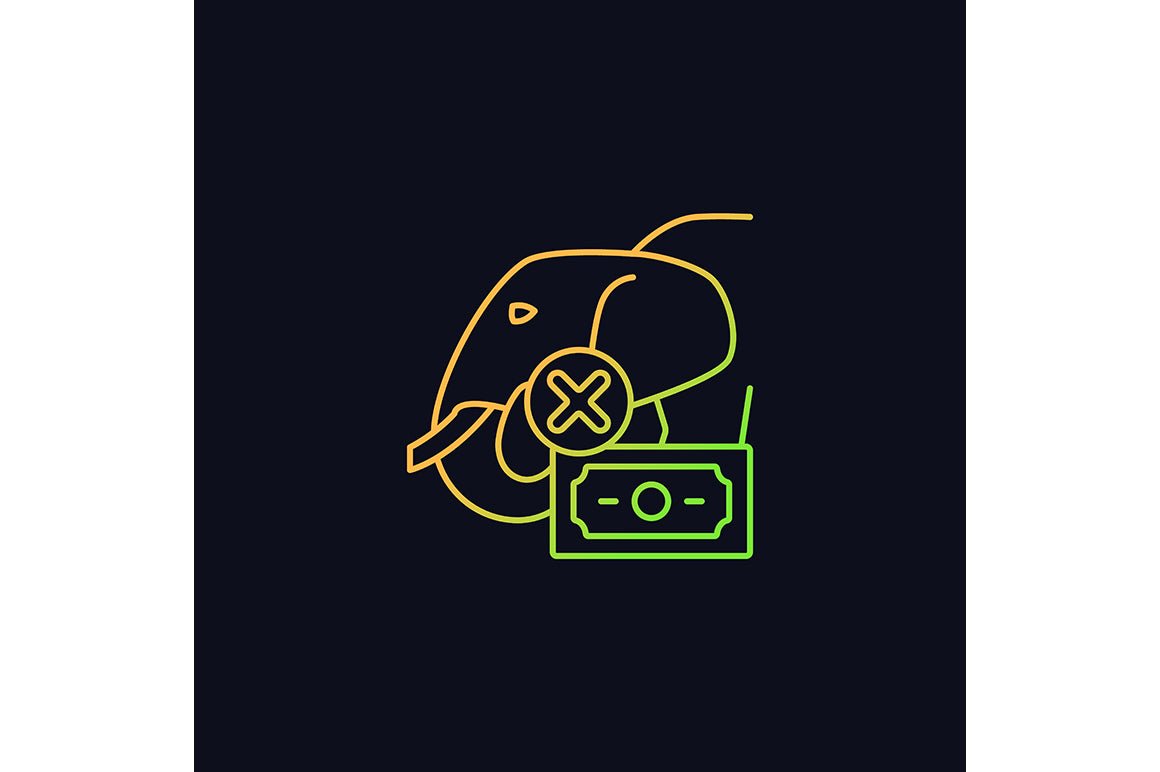 Hunting gradient icons set for dark and light mode