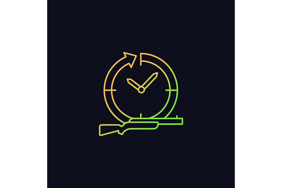 Hunting gradient icons set for dark and light mode