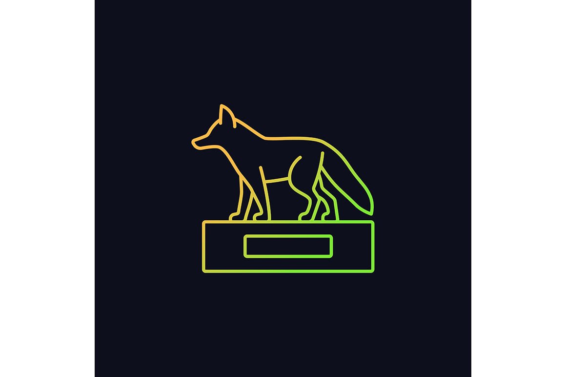 Hunting gradient icons set for dark and light mode