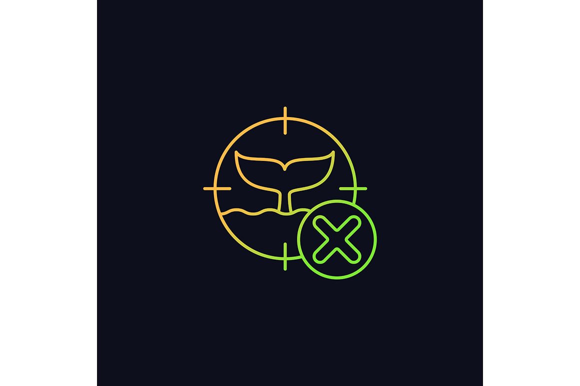 Hunting gradient icons set for dark and light mode