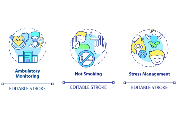 Hypertension Concept Icons Bundle