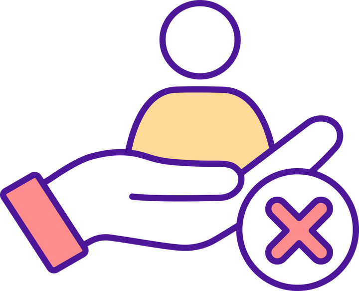 Illegal human trade related RGB color icons set