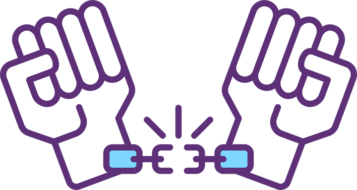 Illegal human trade related RGB color icons set