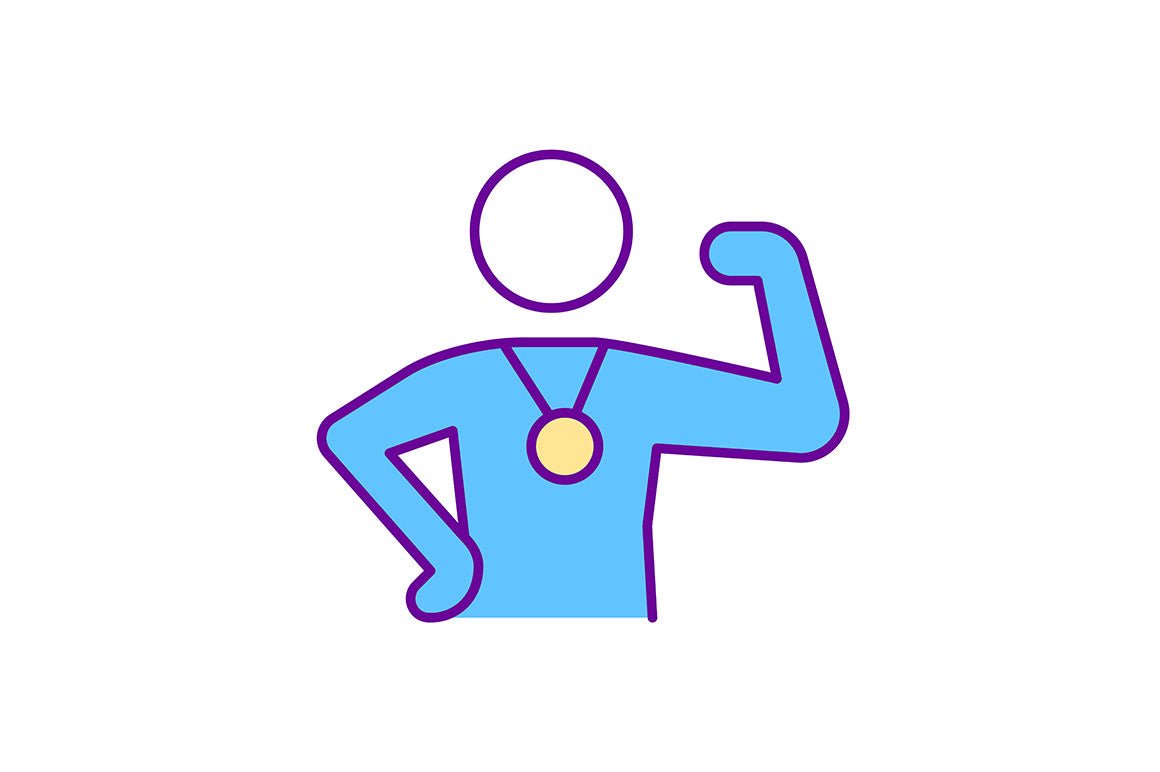 Impostor syndrome RGB color icons set