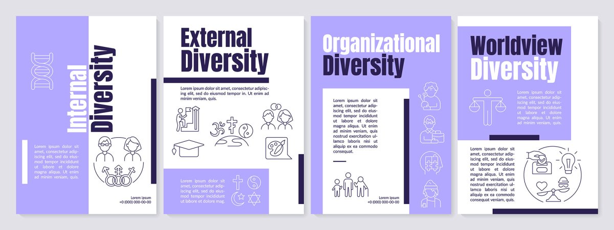 Inclusion in education brochure template set