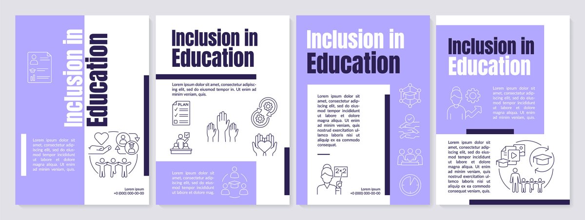 Inclusion in education brochure template set
