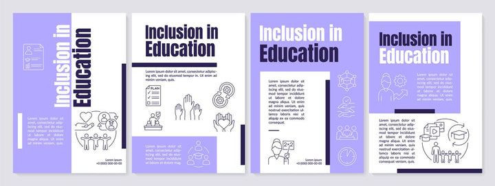 Inclusion in education brochure template set