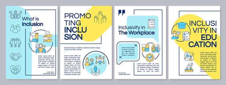 Inclusion in education brochure template set