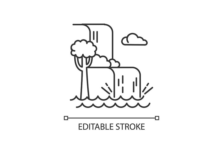 Indonesia linear icons set