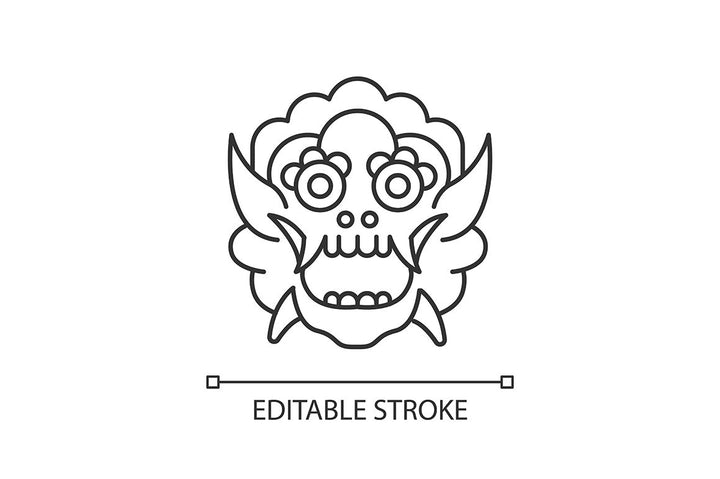 Indonesia linear icons set