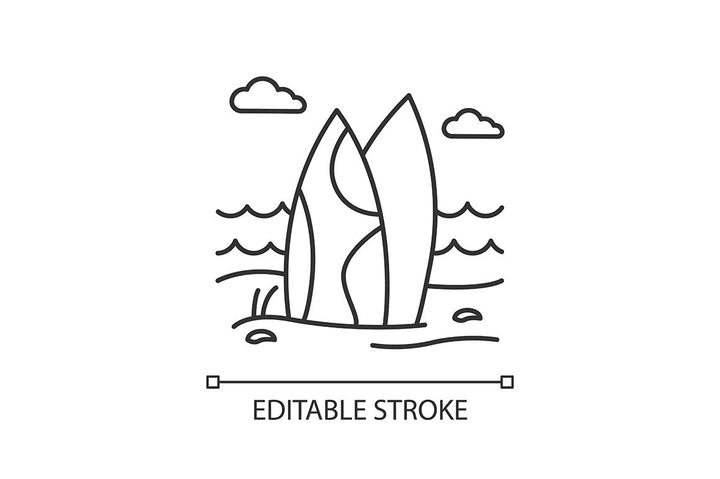 Indonesia linear icons set