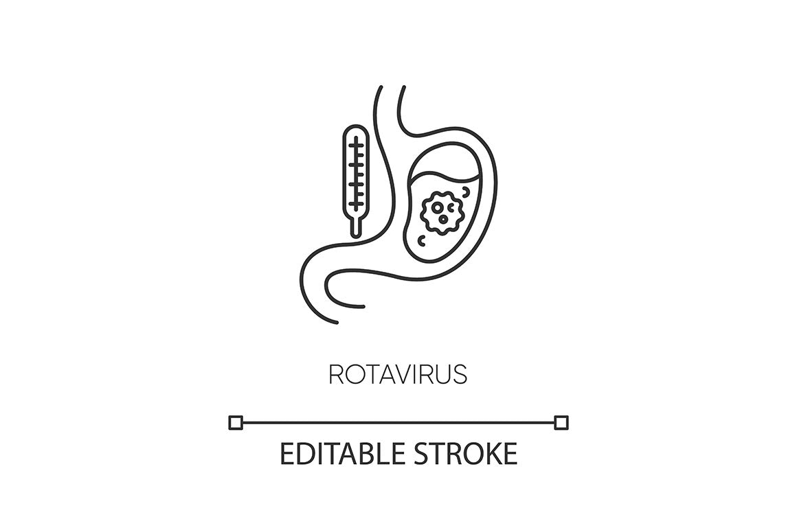 Infectious diseases pixel perfect linear icons set