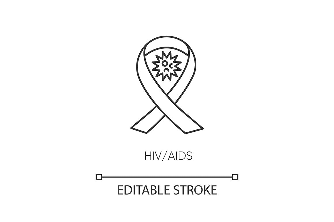 Infectious diseases pixel perfect linear icons set
