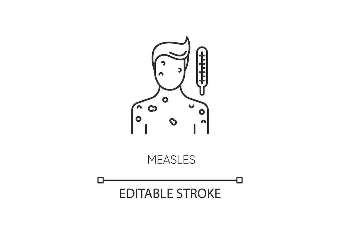 Infectious diseases pixel perfect linear icons set