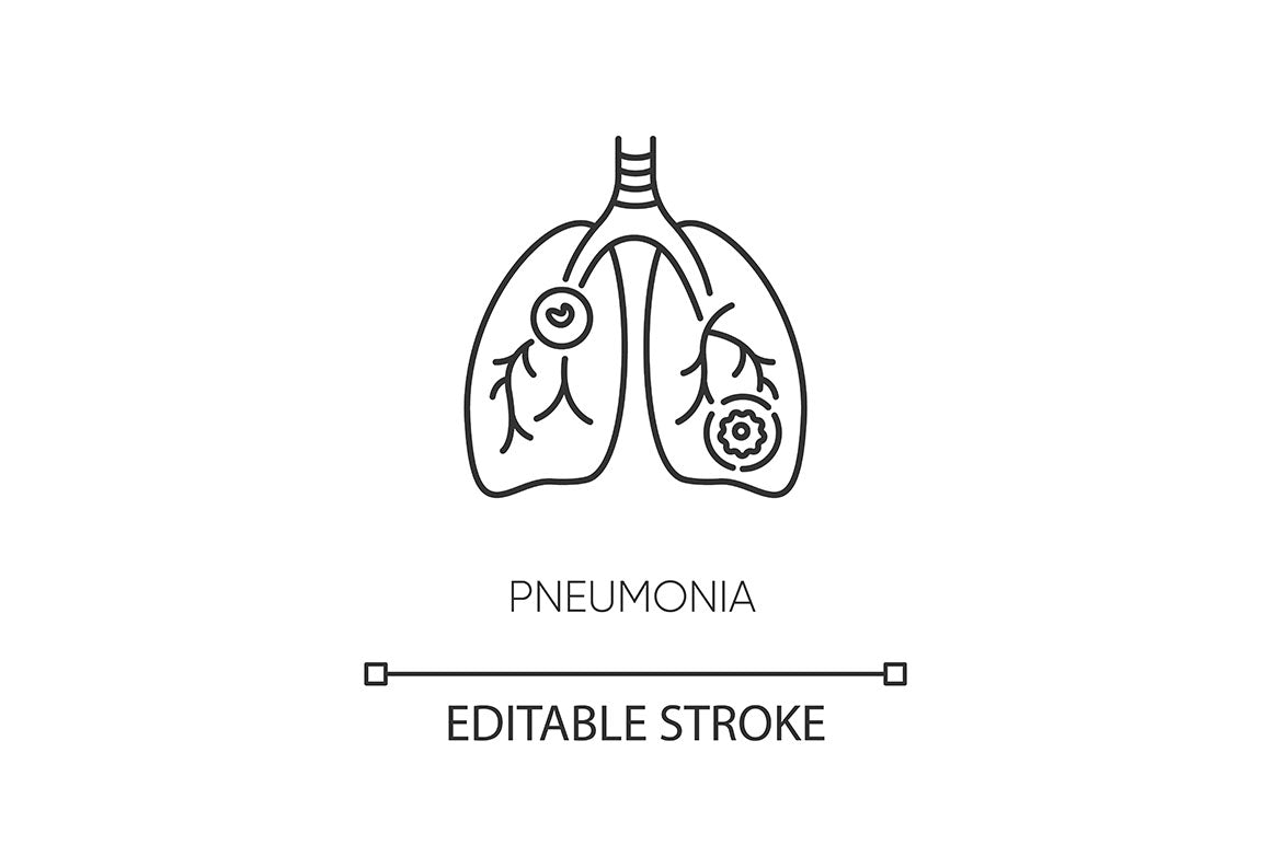 Infectious diseases pixel perfect linear icons set