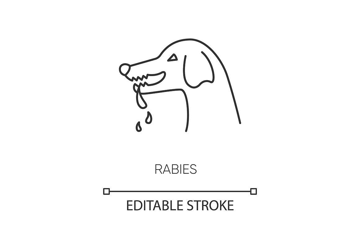 Infectious diseases pixel perfect linear icons set