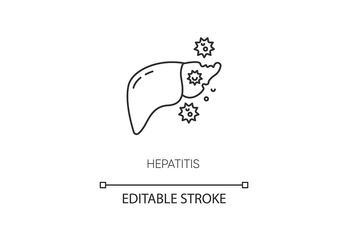 Infectious diseases pixel perfect linear icons set