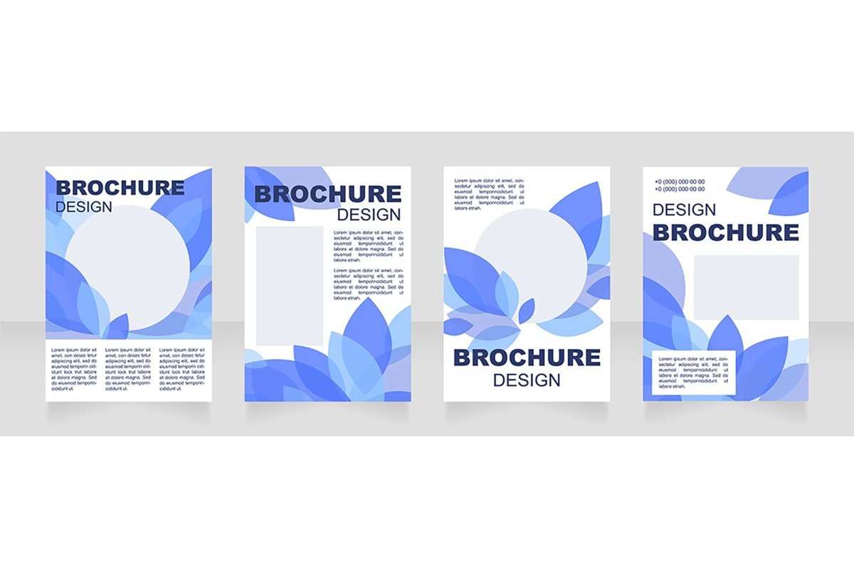 Information blank brochure layout design