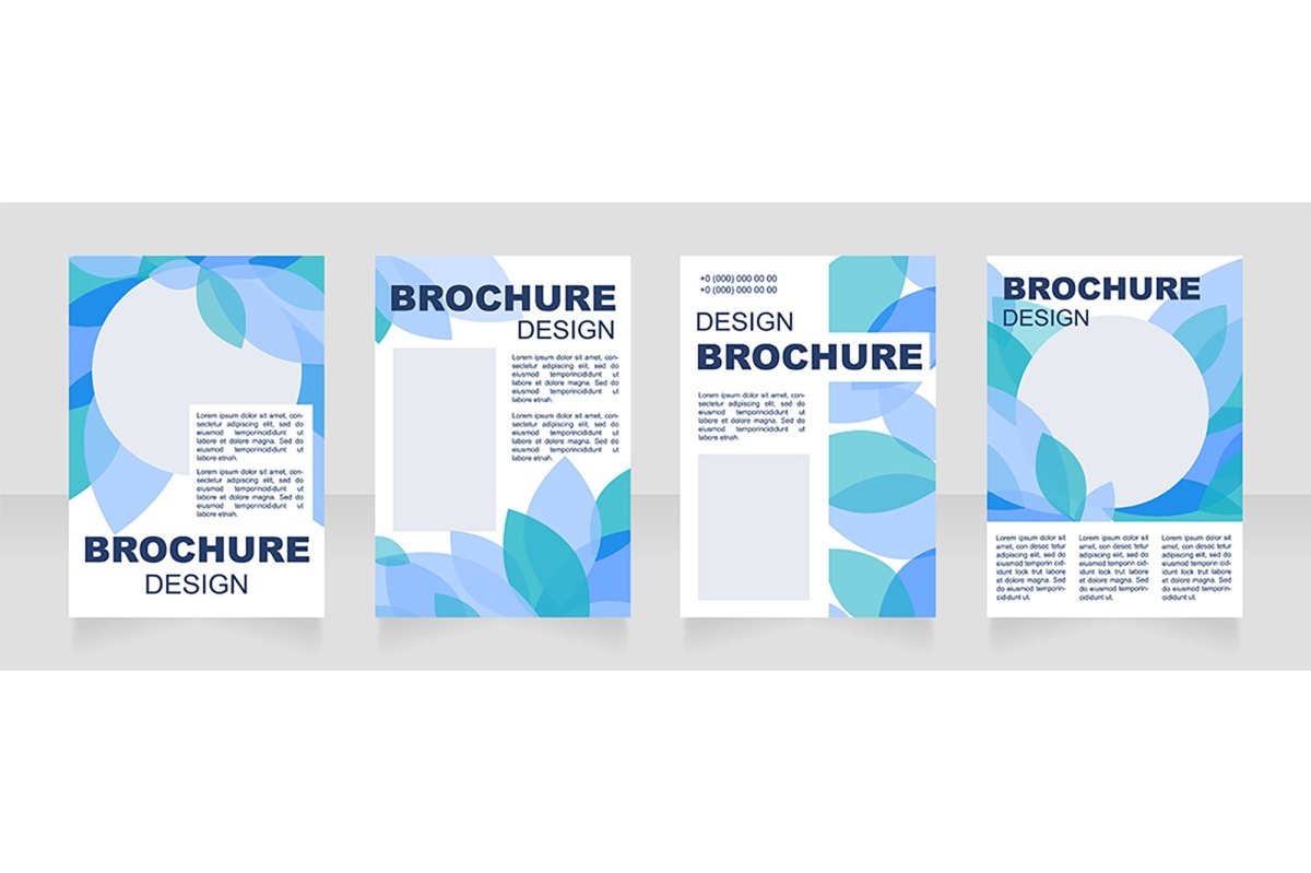 Information blank brochure layout design