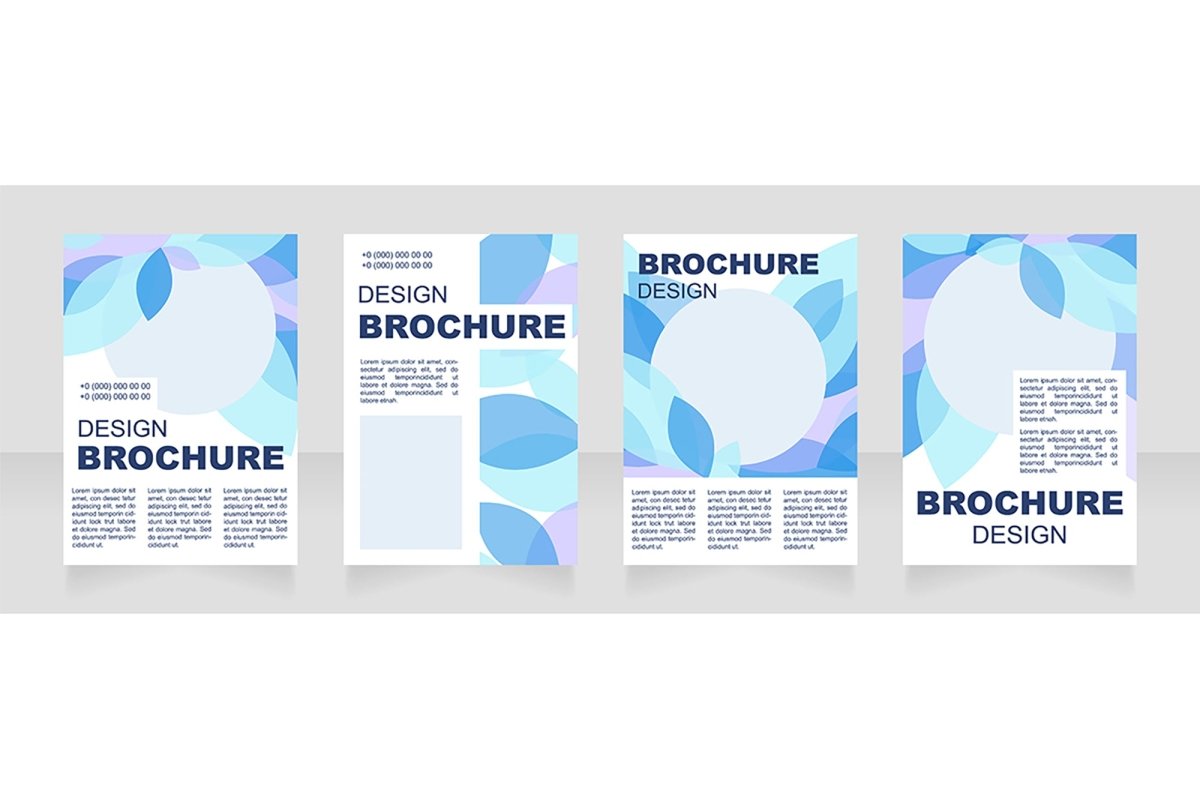 Information blank brochure layout design