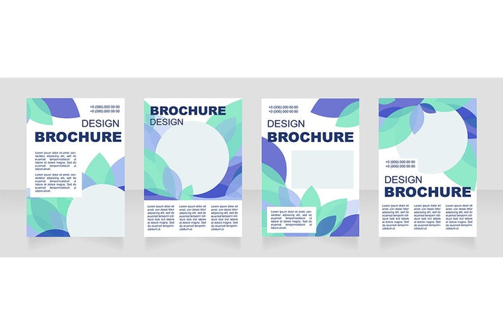 Information blank brochure layout design