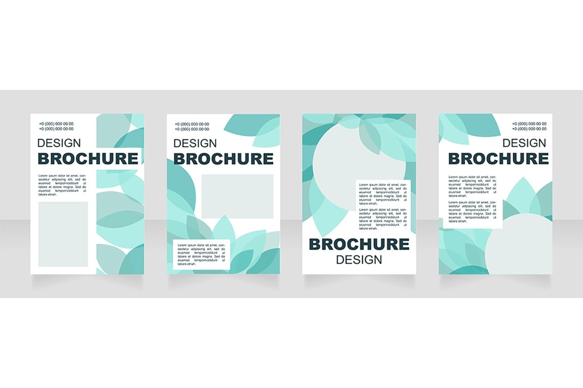 Information blank brochure layout design