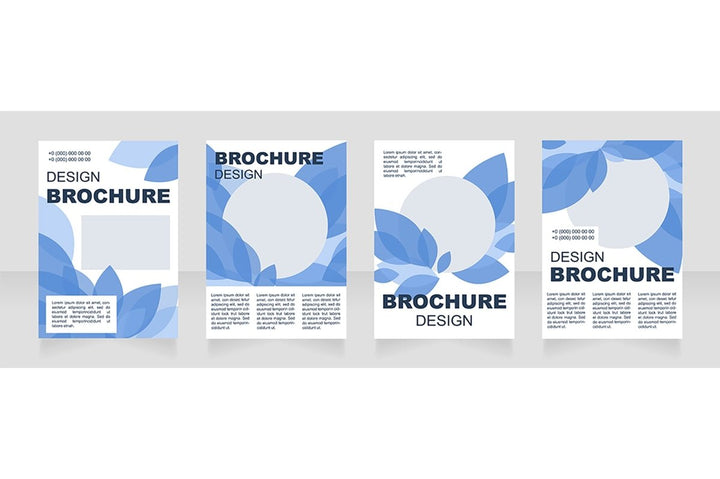 Information blank brochure layout design