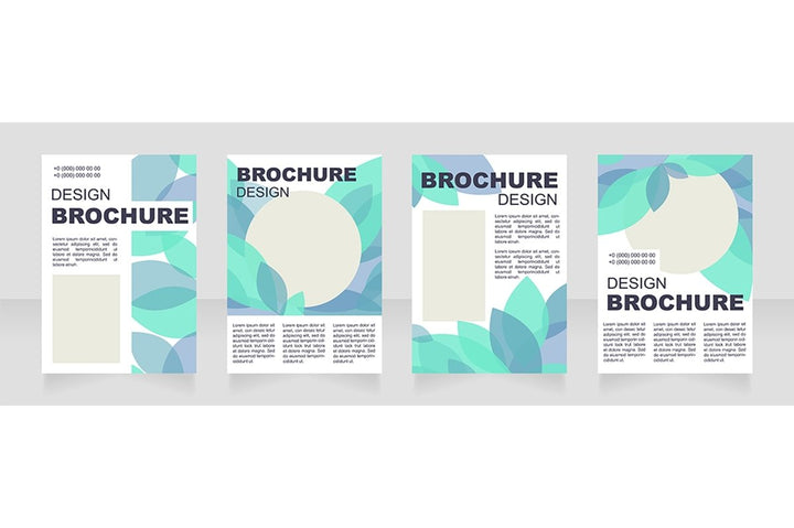 Information blank brochure layout design