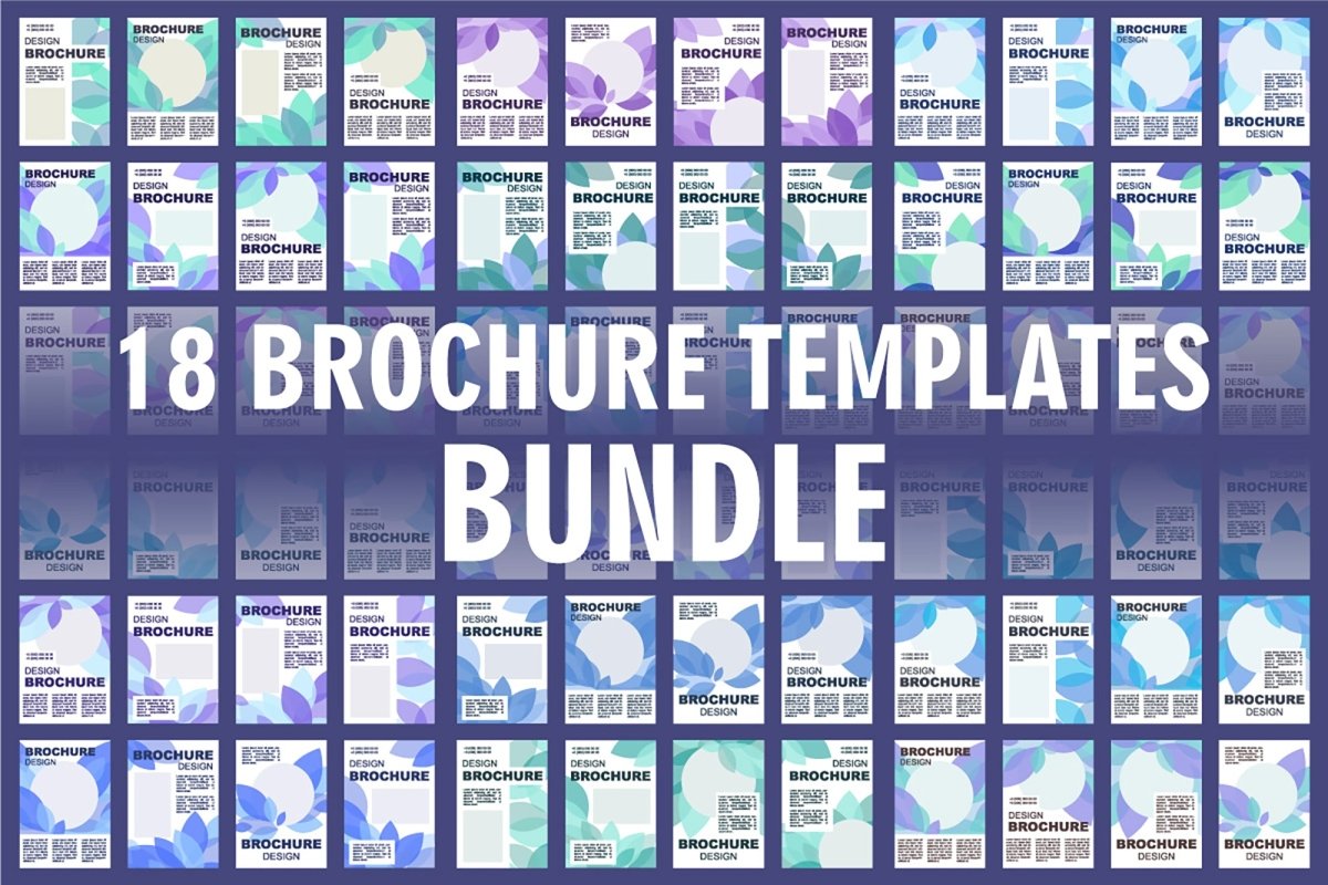 Information blank brochure layout design