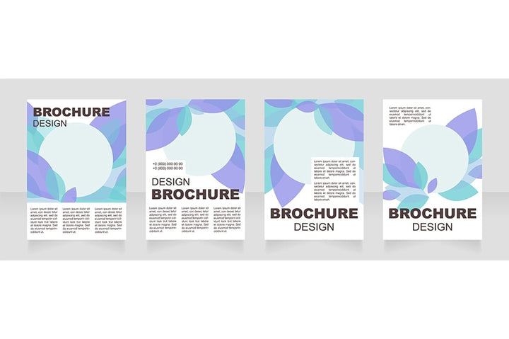 Information blank brochure layout design