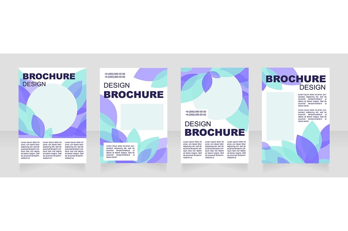 Information blank brochure layout design