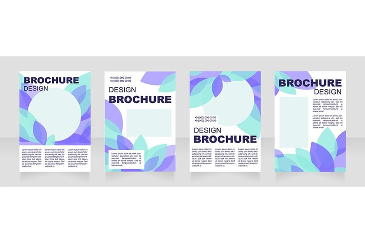 Information blank brochure layout design