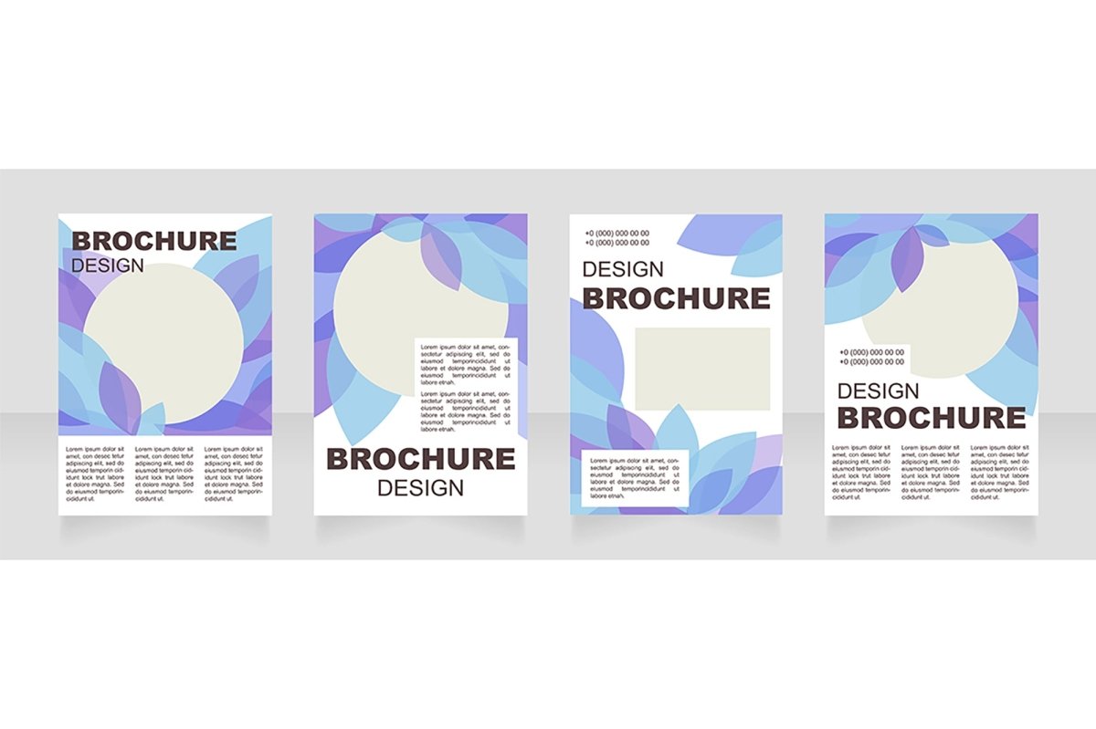 Information blank brochure layout design