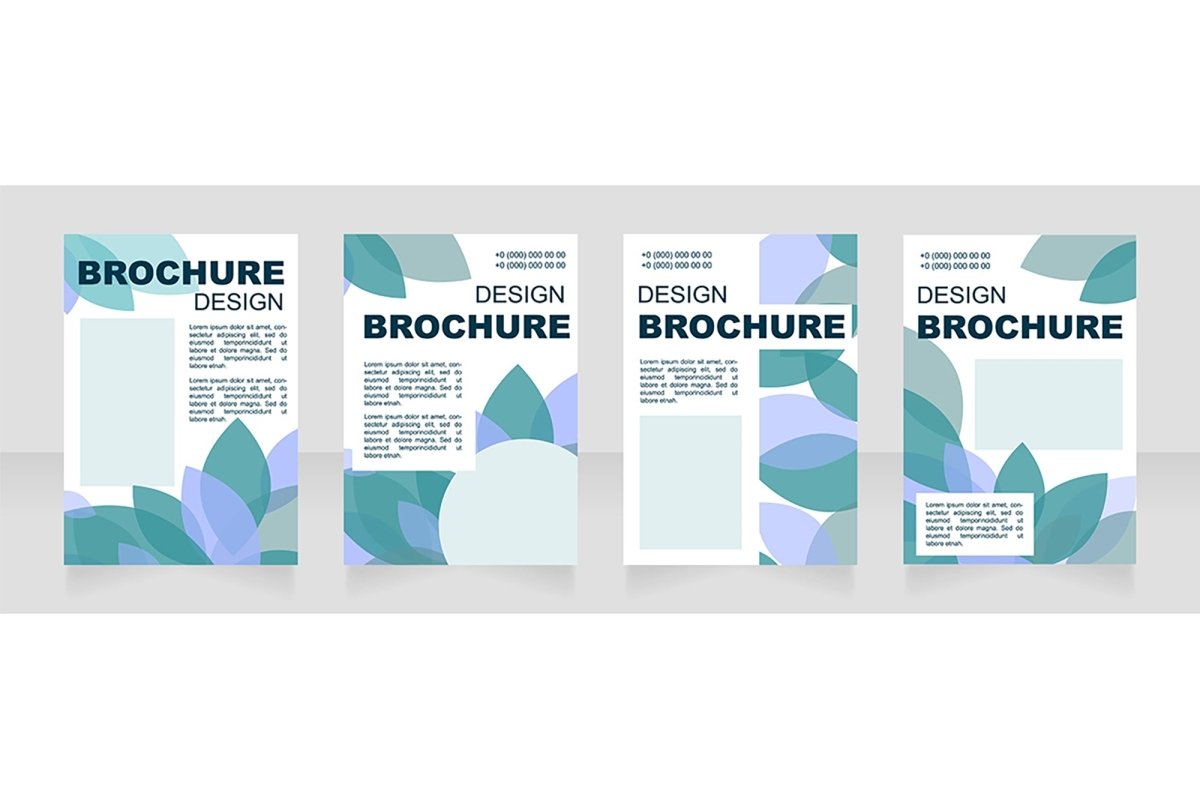 Information blank brochure layout design