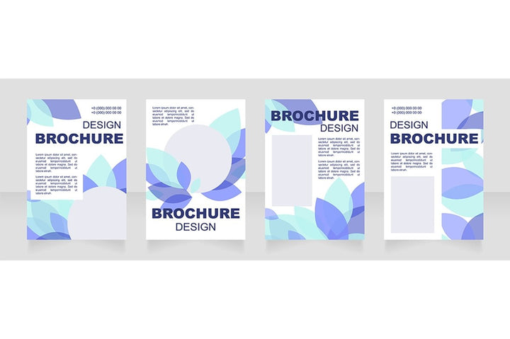 Information blank brochure layout design