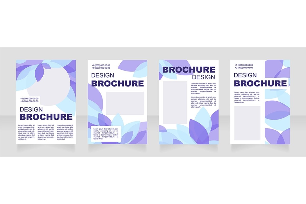 Information blank brochure layout design