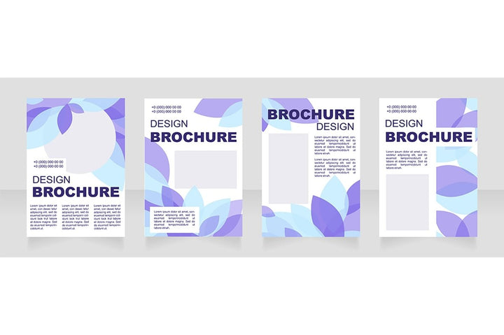 Information blank brochure layout design