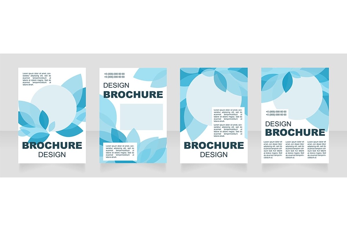 Information blank brochure layout design