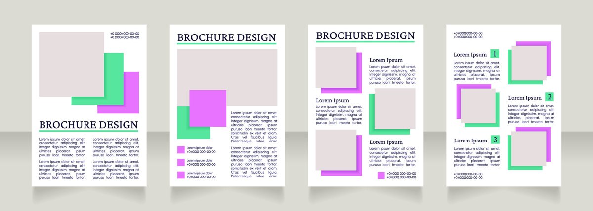 Information blank brochures template bundle