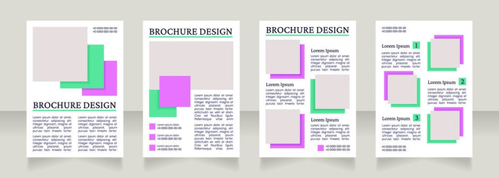 Information blank brochures template bundle