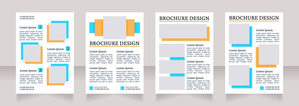 Information blank brochures template bundle