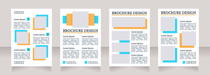 Information blank brochures template bundle