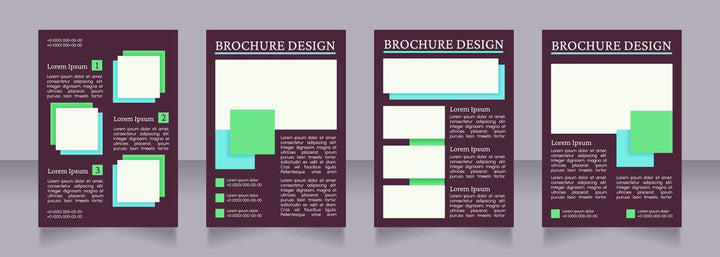 Information blank brochures template bundle
