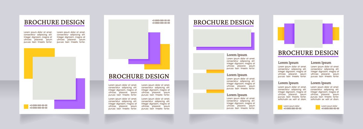 Information blank brochures template bundle